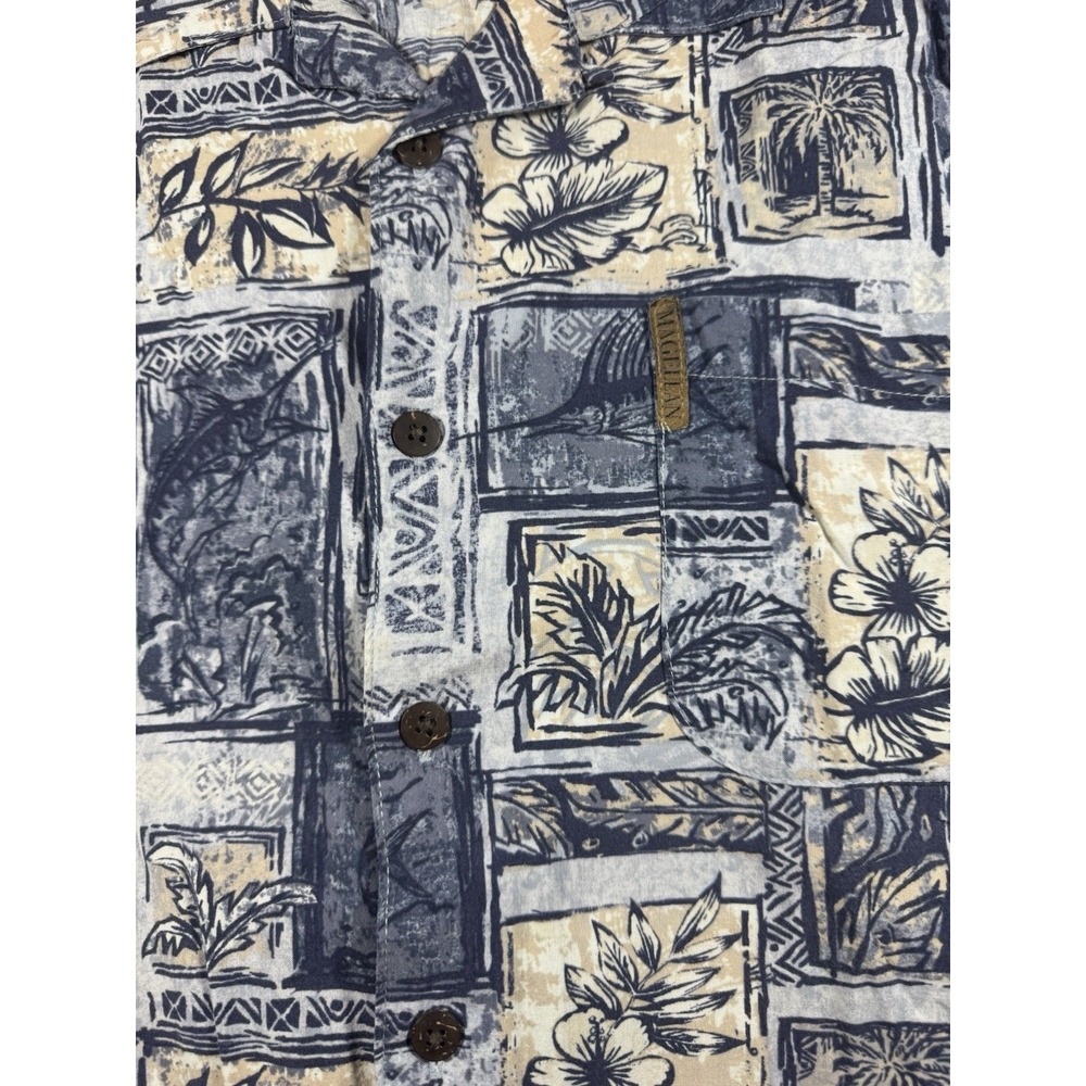 Magellan Sportswear Men's Short Sleeve Button Up Hawaiian Shirt Size XL - Picture 3 of 6